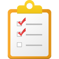 Clipboard with checklist graphic